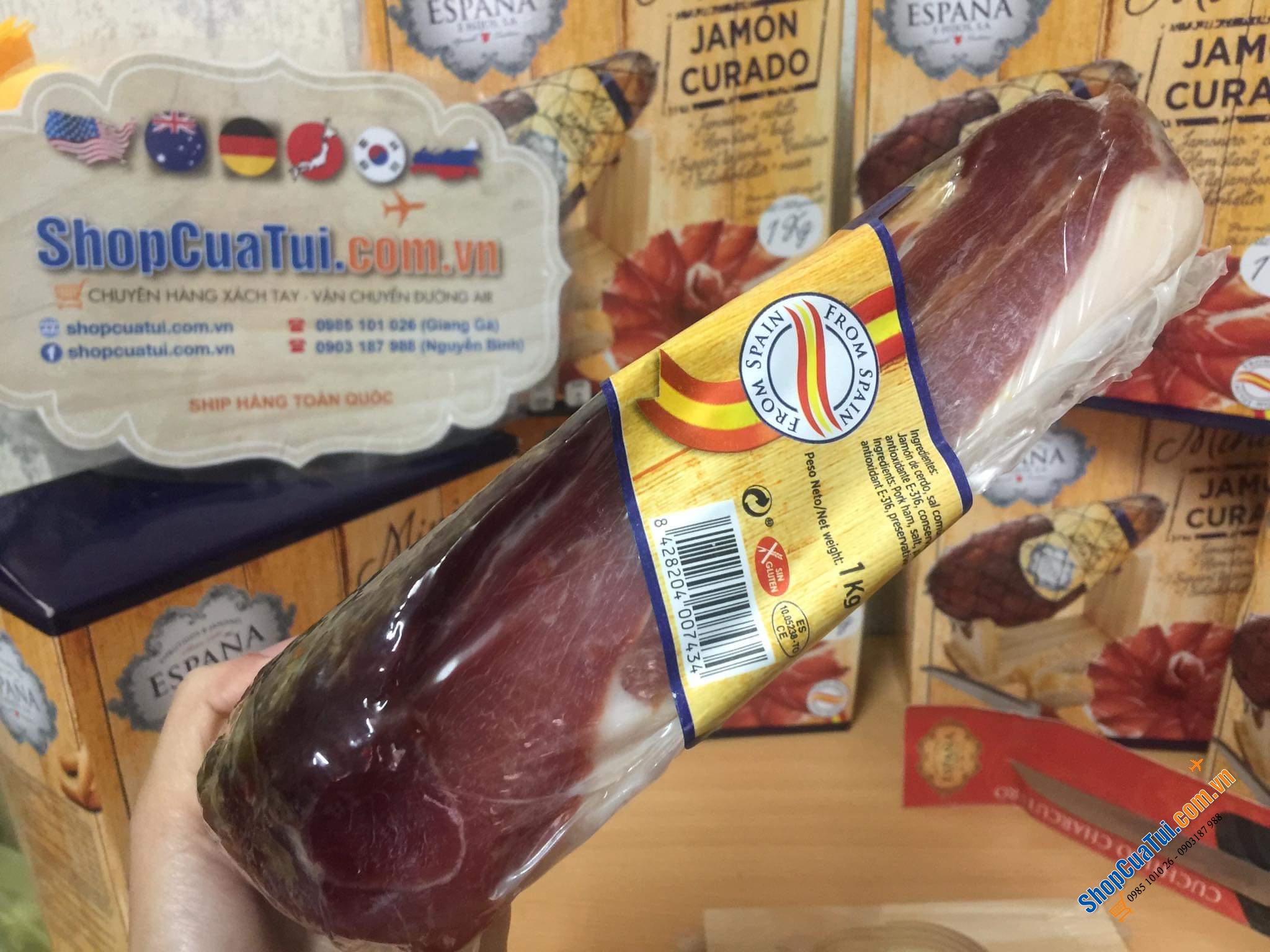 Đùi heo muối Espana Mini Jamon Curado Tây Ban Nha 1kg