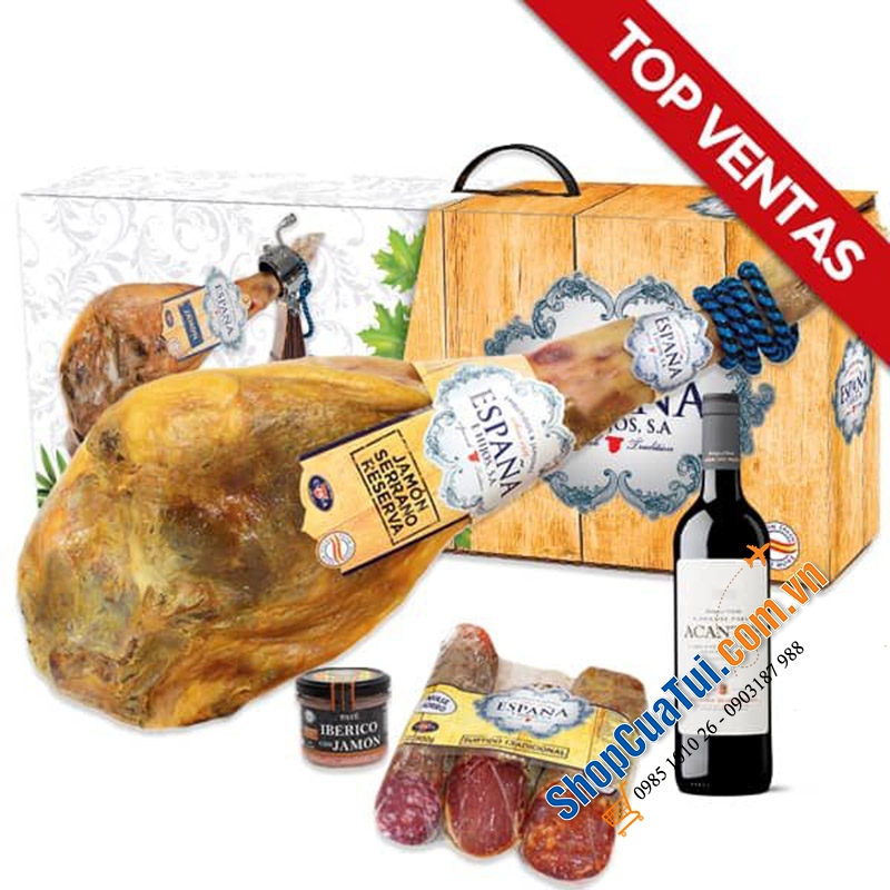 Đùi heo muối Espana Mini Jamon Curado Tây Ban Nha 1kg