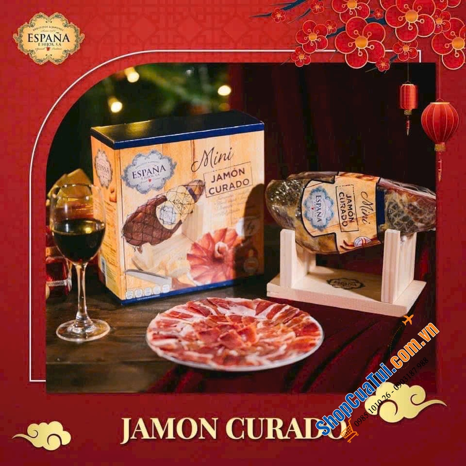 Đùi heo muối Espana Mini Jamon Curado Tây Ban Nha 1kg