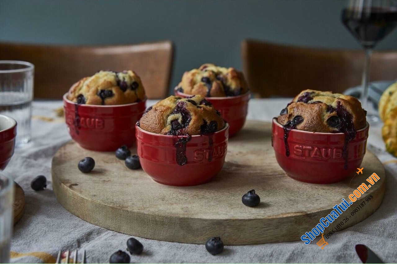 SET 4 bát NƯỚC CHẤM STAUB MÀU ĐỎ CHERRY - KÈM HỘP CHÍNH HÃNG TẶNG siêu đẹp