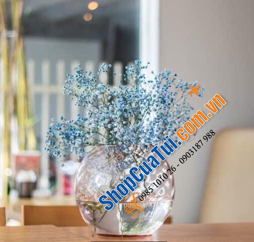 Lọ hoa pha Lê tròn Egermann (Lọ hoa quả cầu) - Made in EU (Séc) - 17cm