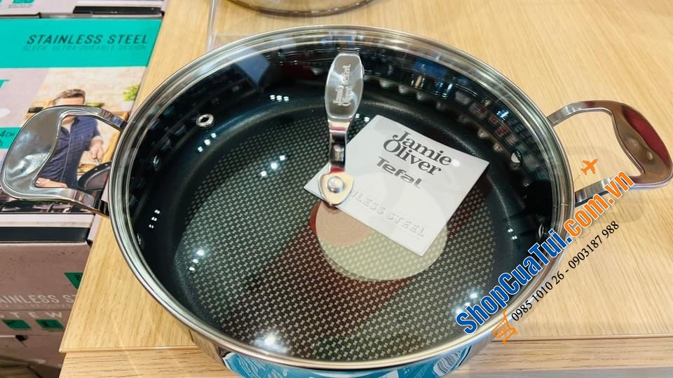 NỒI CHẢO TEFAL JAMIE OLIVER 25 XỊN ĐẸP HOÀN HẢO.