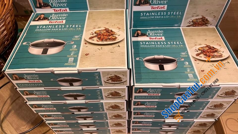 NỒI CHẢO TEFAL JAMIE OLIVER 25 XỊN ĐẸP HOÀN HẢO.