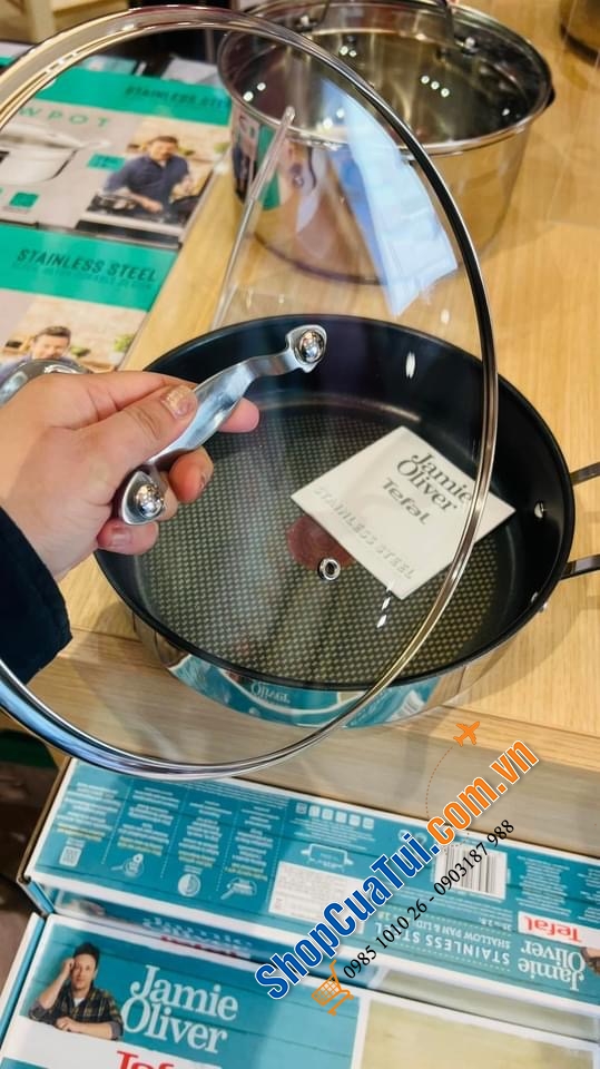 NỒI CHẢO TEFAL JAMIE OLIVER 25 XỊN ĐẸP HOÀN HẢO.