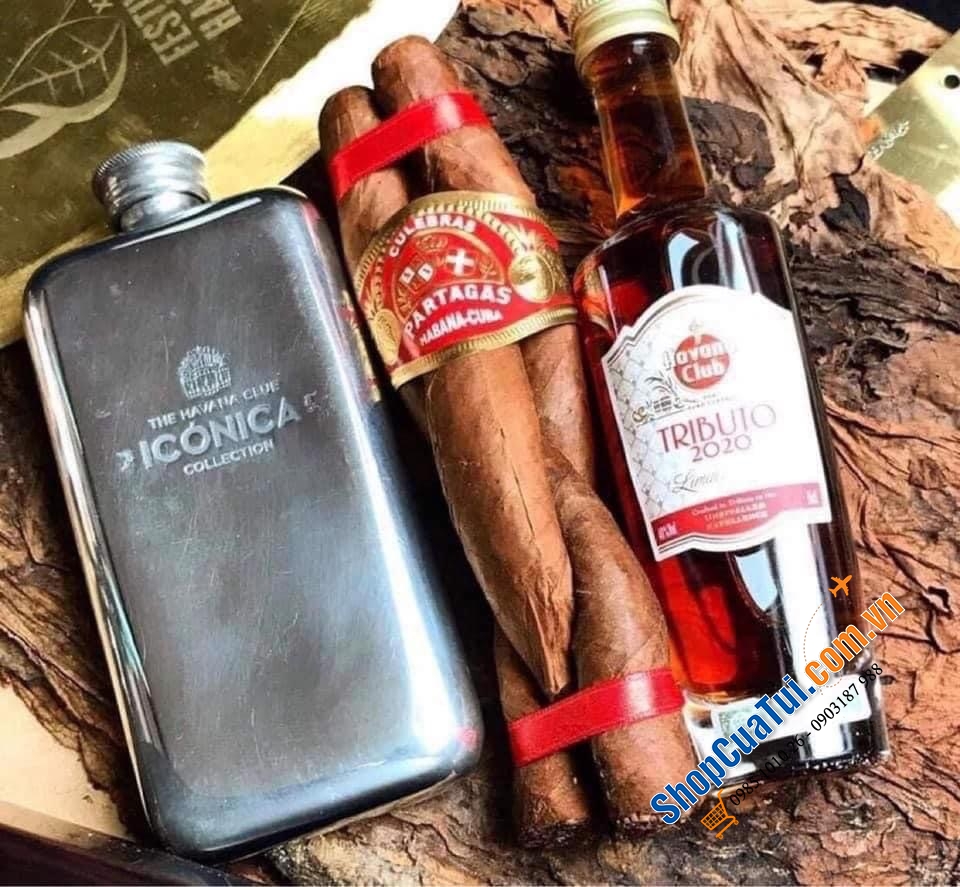 Xì gà Cigar PARTAGAS LA CASA DEL HABANO ZIGARREN CULEBRAS TEM ĐỎ - Gộp gỗ 9 điếu