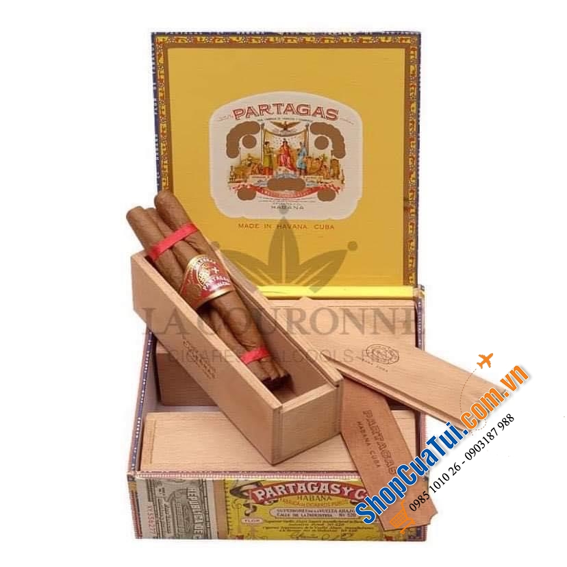 Xì gà Cigar PARTAGAS LA CASA DEL HABANO ZIGARREN CULEBRAS TEM ĐỎ - Gộp gỗ 9 điếu