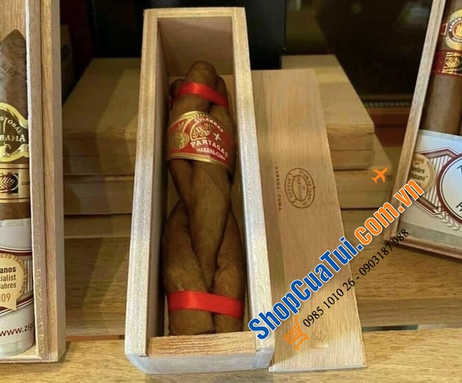 Xì gà Cigar PARTAGAS LA CASA DEL HABANO ZIGARREN CULEBRAS TEM ĐỎ - Gộp gỗ 9 điếu