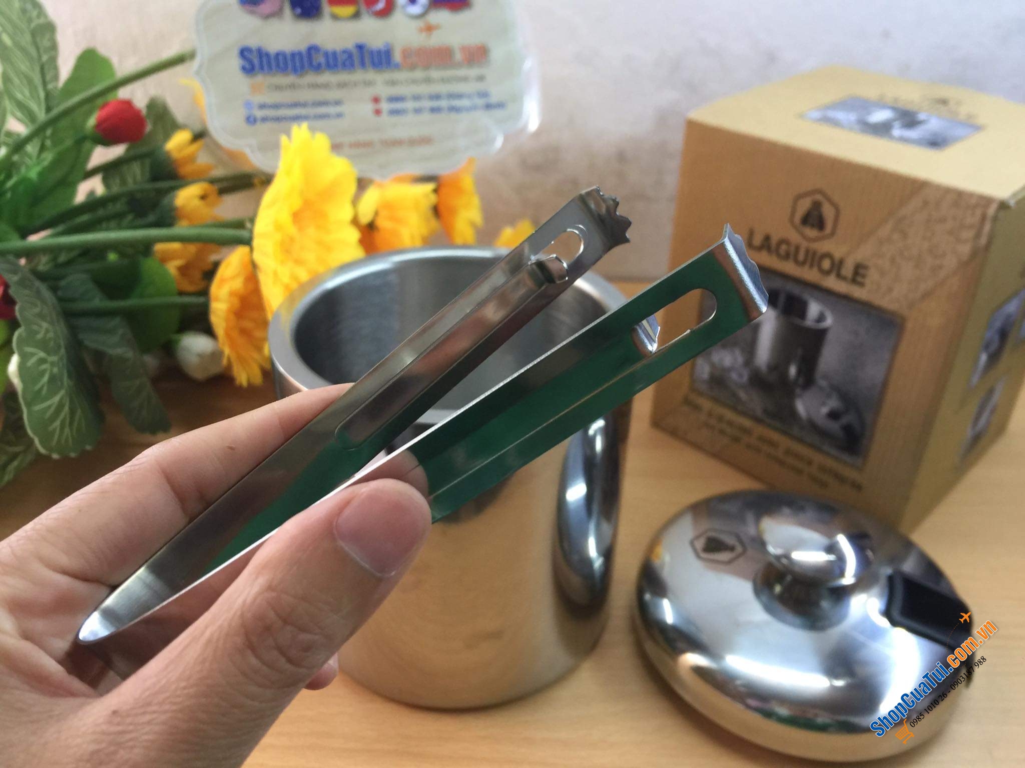 Xô đá - Xô đựng đá Laguiole - thương hiệu nổi tiếng của Pháp về phụ kiện nhà bếp, rượu