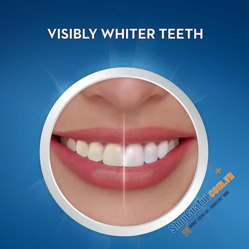 Miếng dán trắng răng Oral-B 3D White Luxe Advance Seal 2x14 Packs Whitening Treatments hộp vuông to (2 x 14 gói)