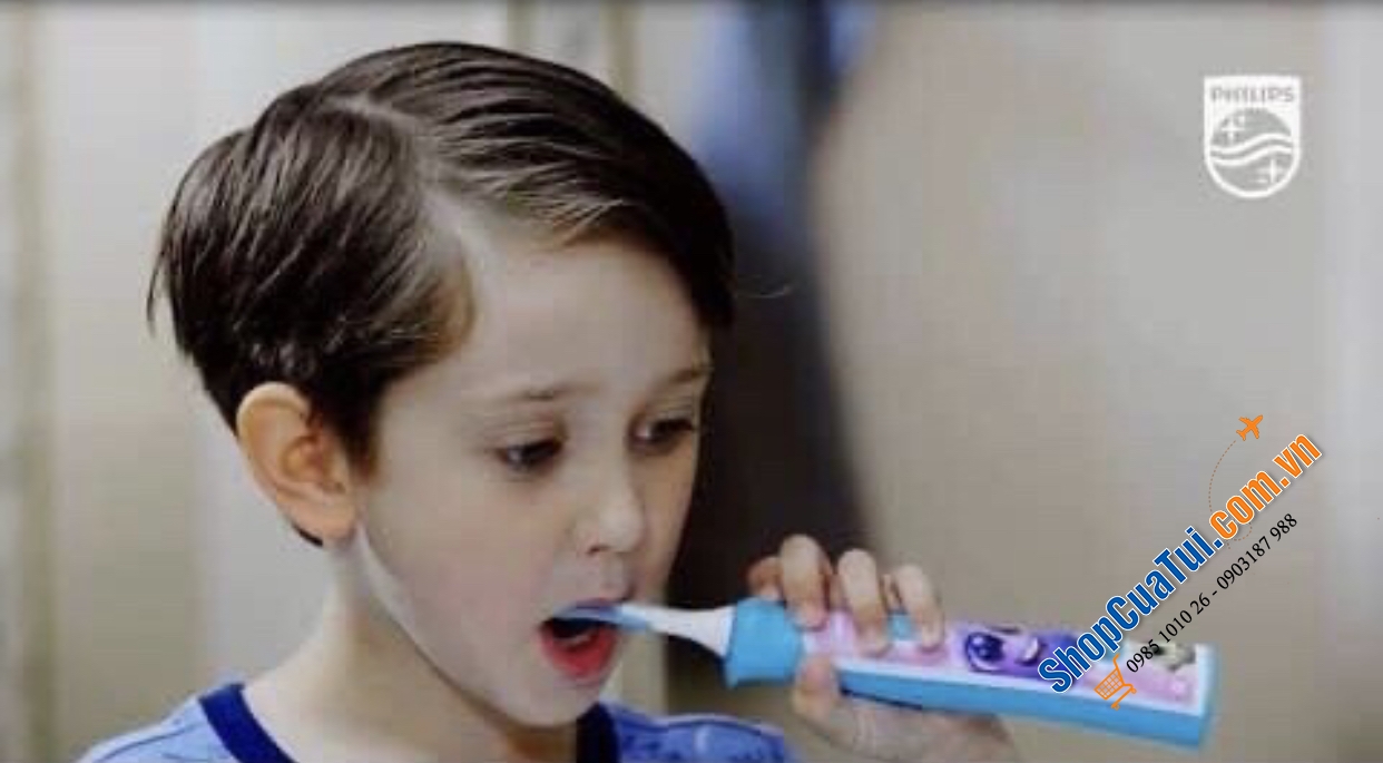 Bàn chải đánh răng điện trẻ em Philips Sonicare HX6352/42 màu hồng.