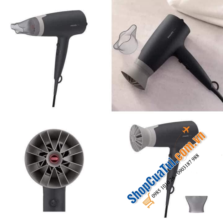 Máy sấy tóc Philips BHD351/10 màu xám 2100w với 6 chế độ sấy