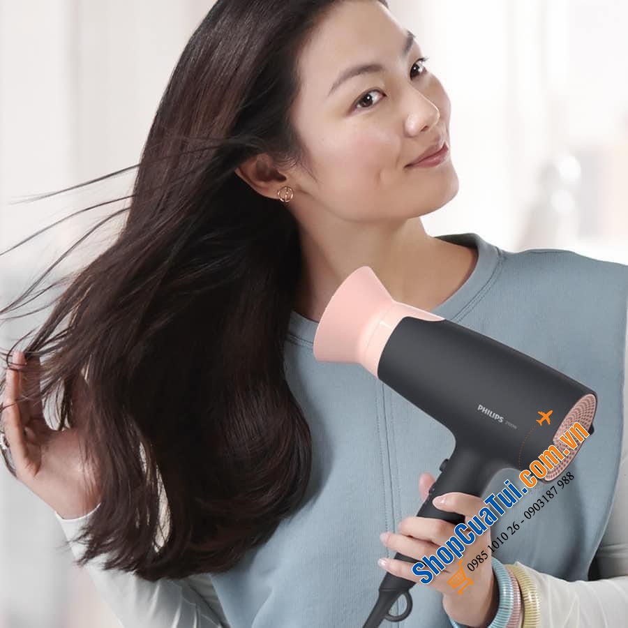 Máy sấy tóc Philips BHD351/10 màu xám 2100w với 6 chế độ sấy