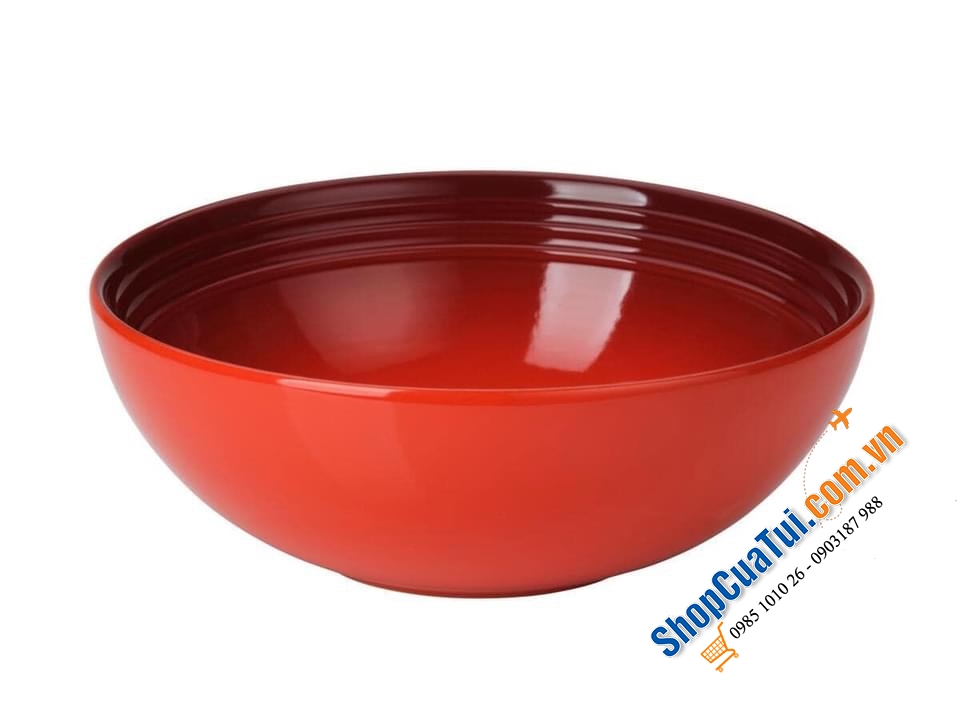 BÁT ĐỰNG CANH - SALAT LE CREUSET 24 CM MÀU CAM - ĐỎ - VÀNG - XANH DEEP TEAL - cầu vồng