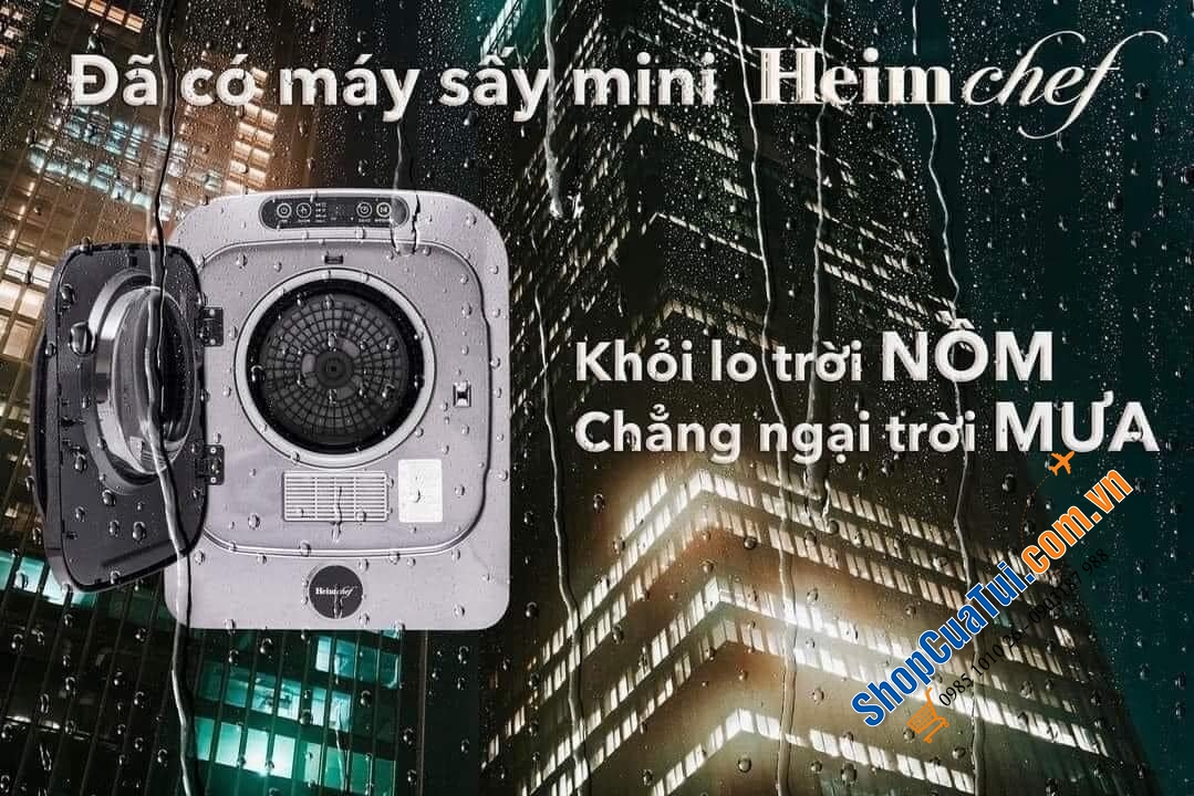 MÁY SẤY QUẦN ÁO MINI HEIM CHEF HCD-301UPR