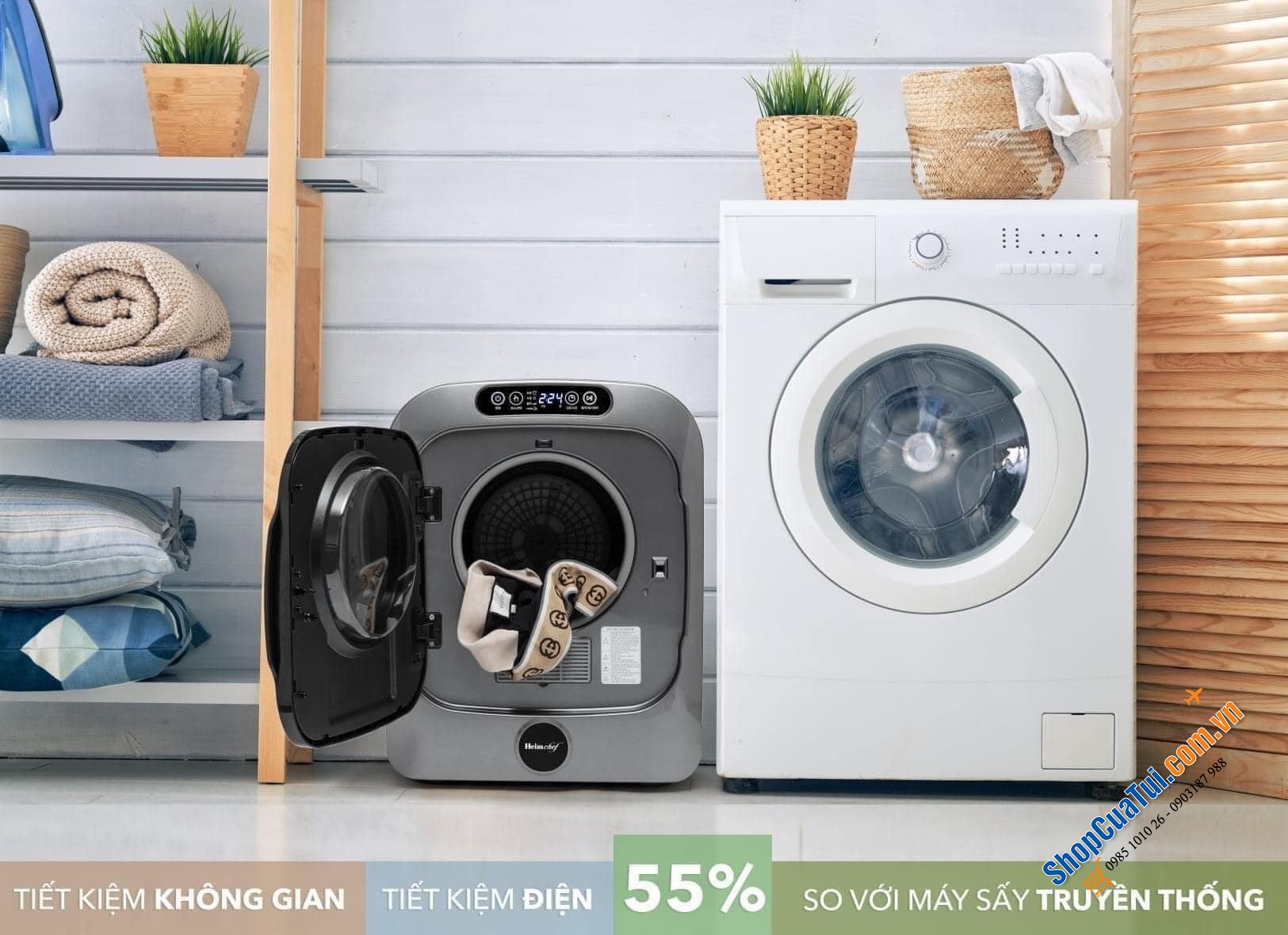 MÁY SẤY QUẦN ÁO MINI HEIM CHEF HCD-301UPR