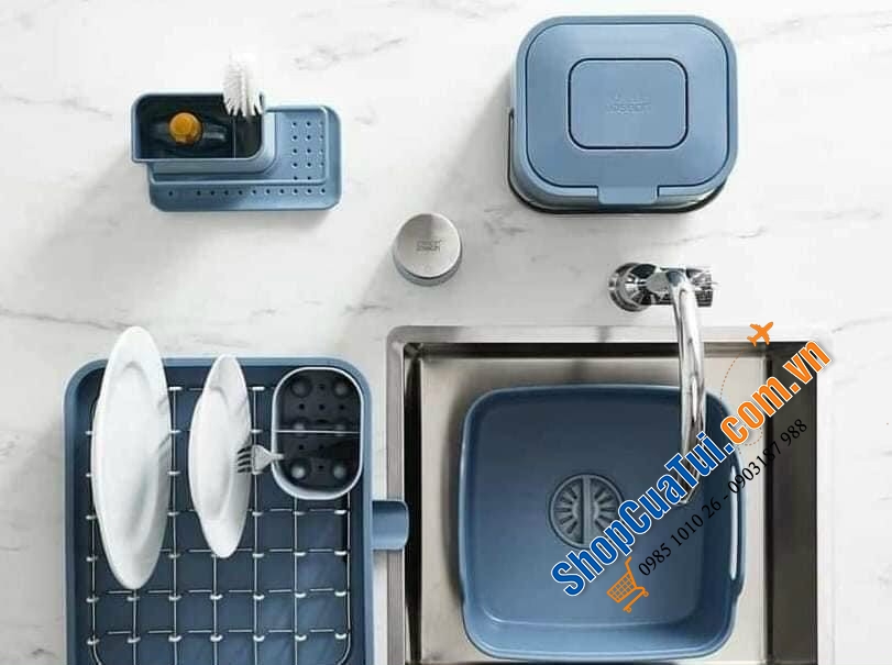CHẬU RỬA THÔNG MINH JOSEPH JOSEPH MÀU TRẮNG - kích thước 31.1 x 30.5 x 20.3 cm, dung tích 8.9L