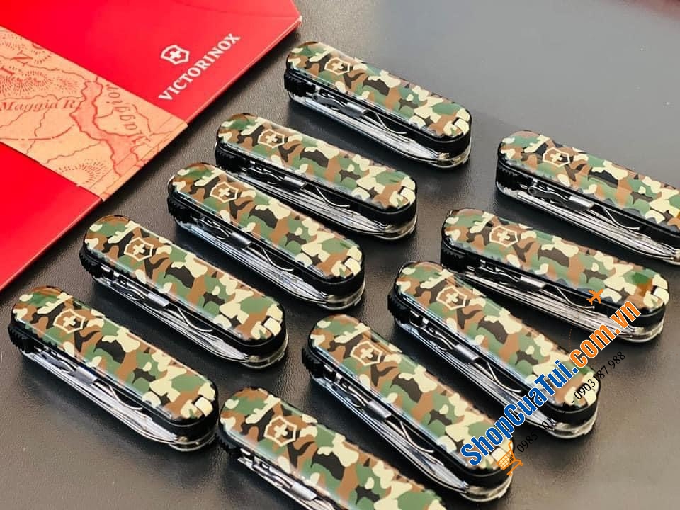 Bấm móng tay - Dụng Cụ Đa Năng Bỏ Túi 6 công năng Victorinox rằn ri/ hoa trắng đỏ.