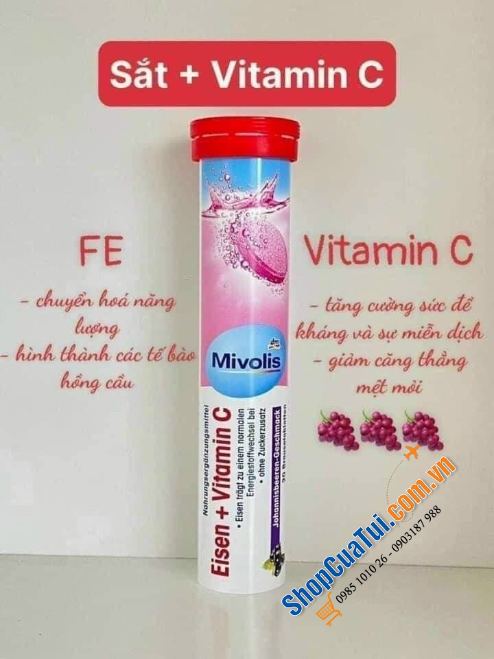 Viên Sủi Das Gesunde Plus Đức - Bổ sung vitamin và các khoáng chất thiết yếu hàng ngày với viên sủi thơm ngon, dễ uống