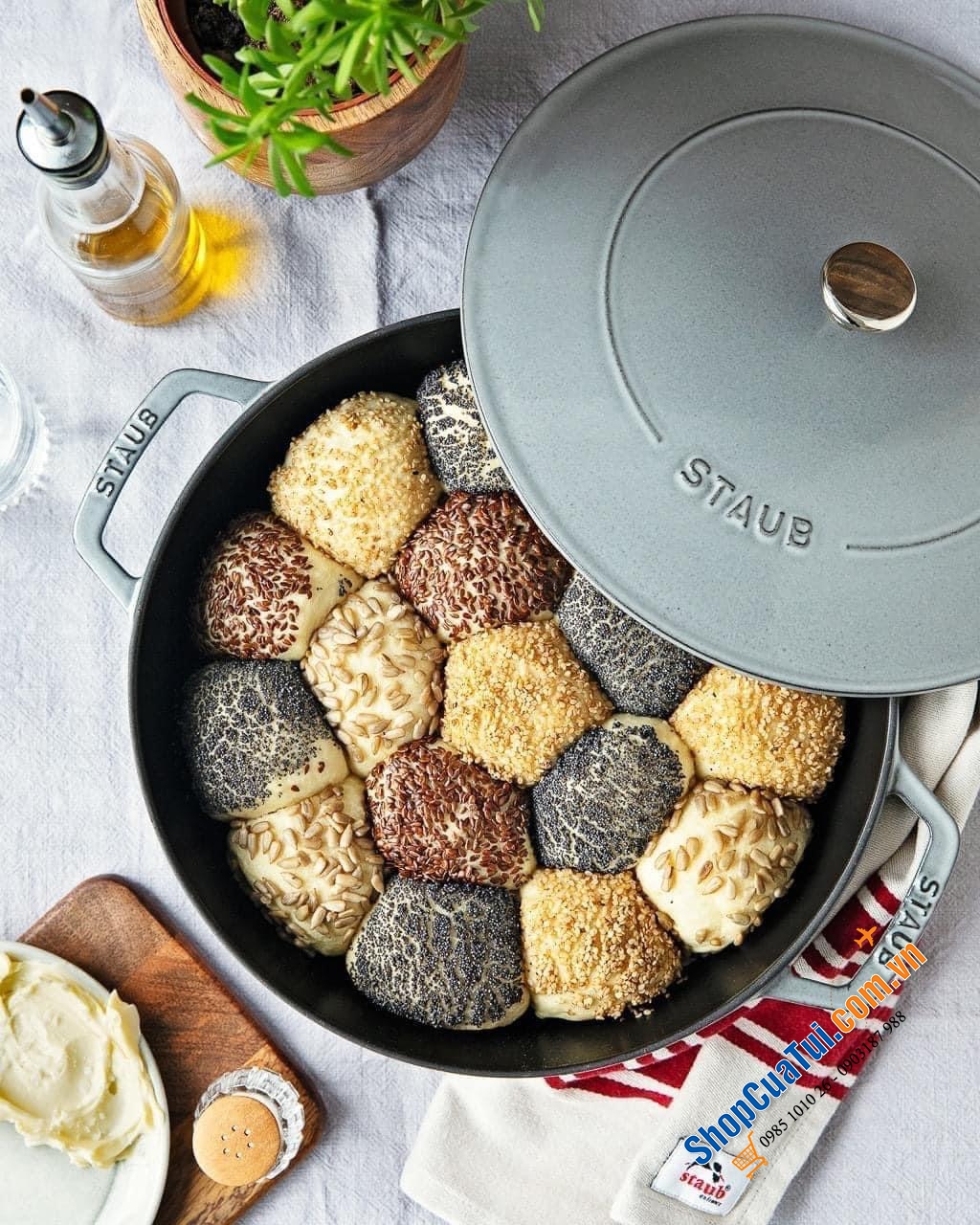 NỒI STAUB GOHAN XÁM 12 CM