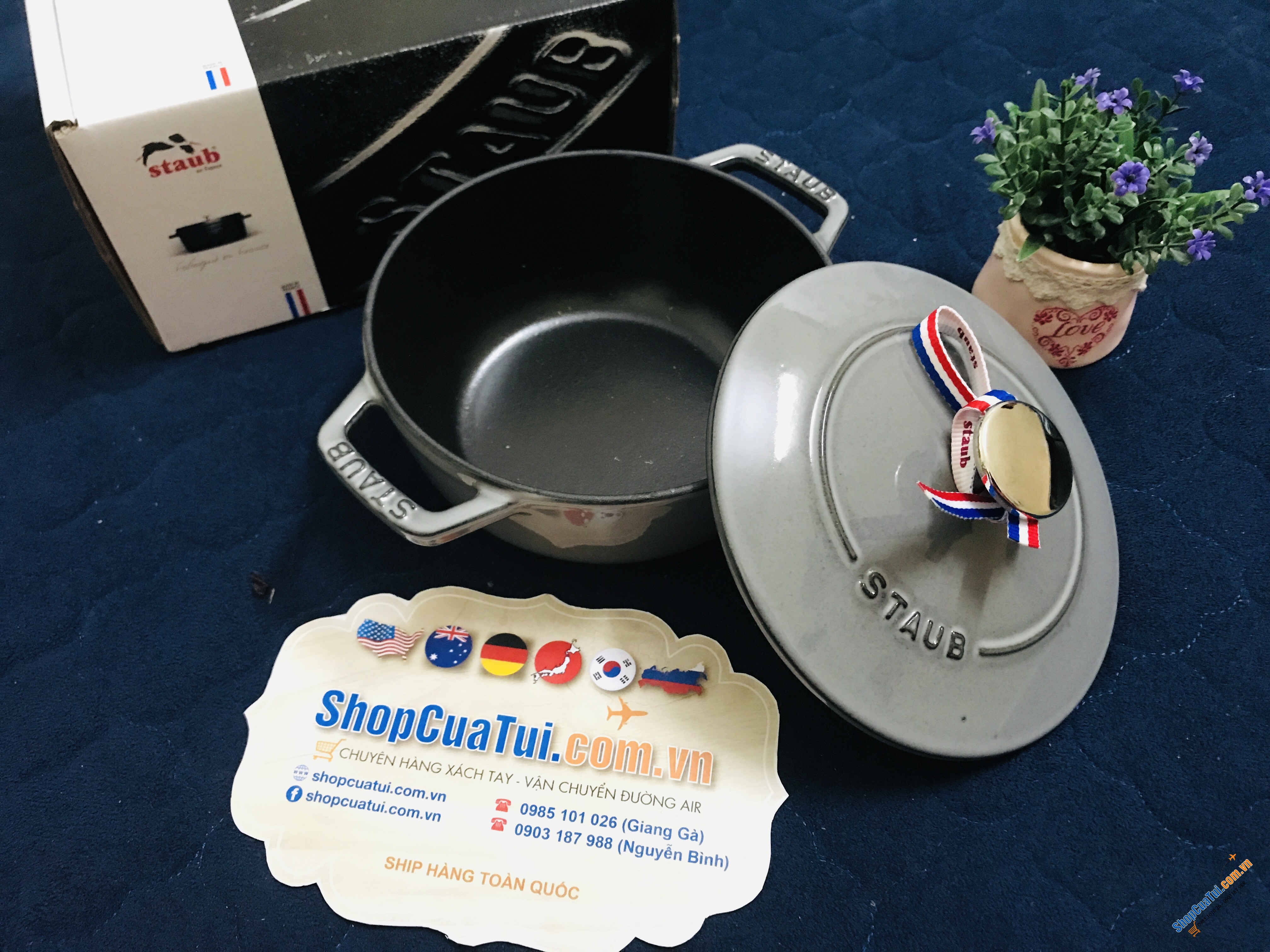 NỒI STAUB XÁM TRÒN 16 CM LA MARMITE