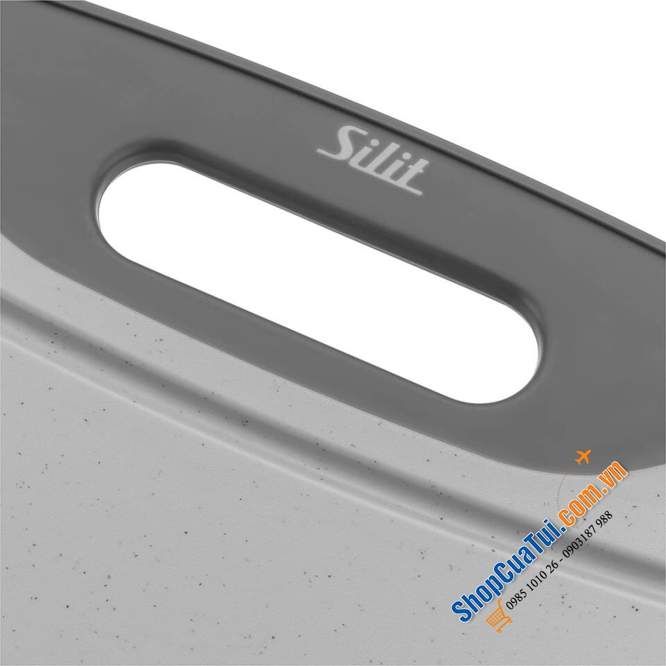 THỚT KHÁNG KHUẨN SILIT XÁM size đại 45 x 30 cm phù hợp cho các nhu cầu cắt thái của gia đình