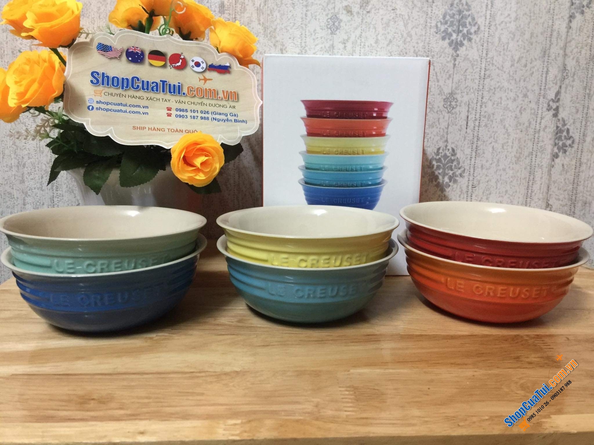 SET 6 BÁT LE CREUSET PHI 16 CM - cầu vồng