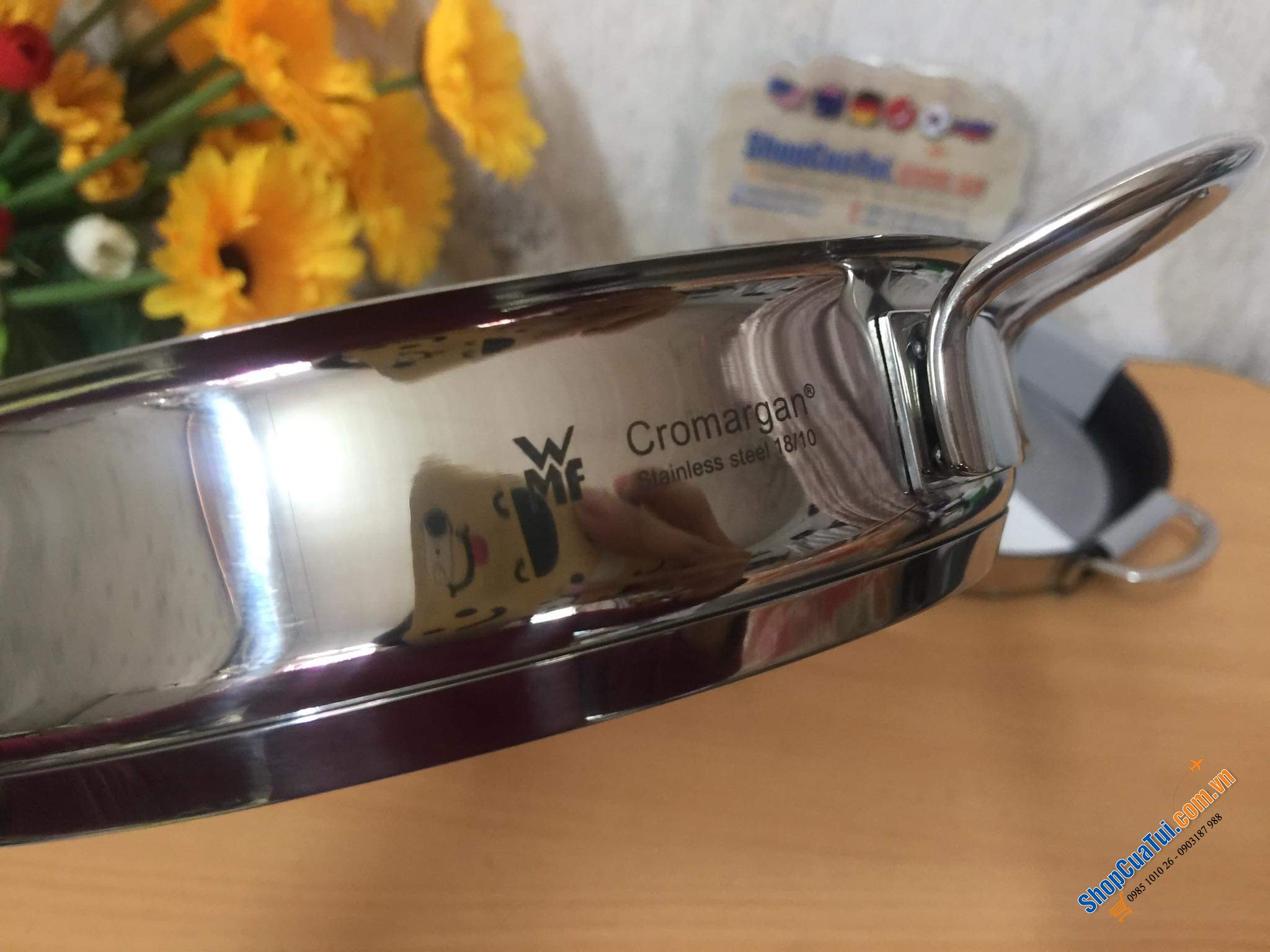 Chảo WMF chống dính MINI 18CM rất tiện, nấu xong có thể đặt thẳng lên bàn ăn (serving pan)