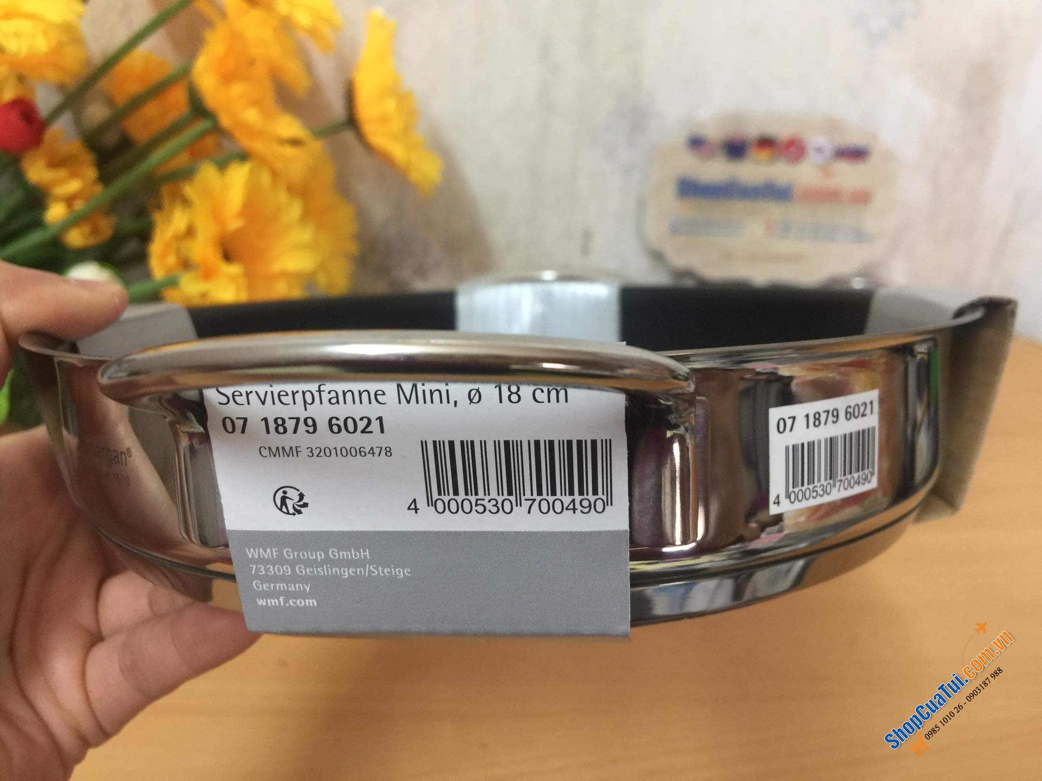 Chảo WMF chống dính MINI 18CM rất tiện, nấu xong có thể đặt thẳng lên bàn ăn (serving pan)