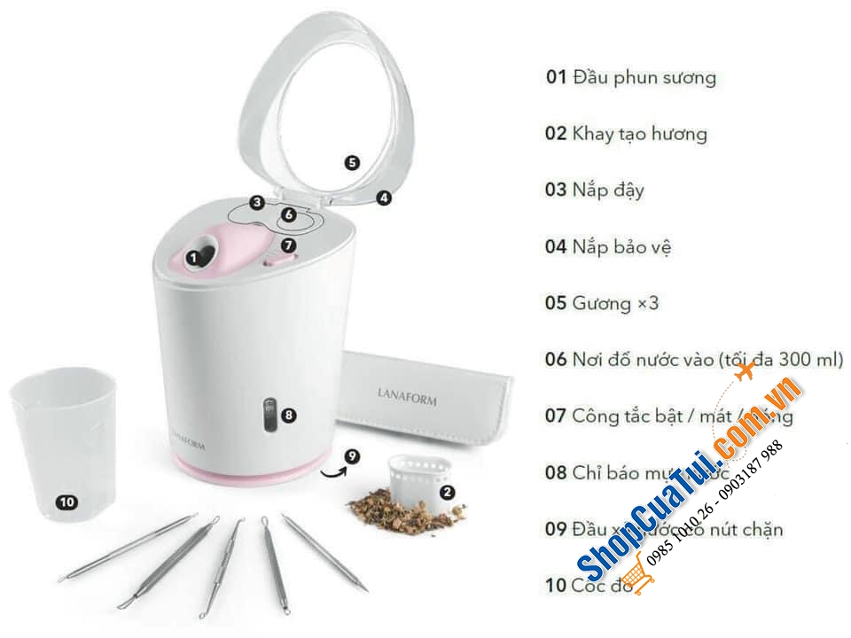 MÁY XÔNG MẶT LANAFORM LUXURY - hãng nổi tiếng của Bỉ