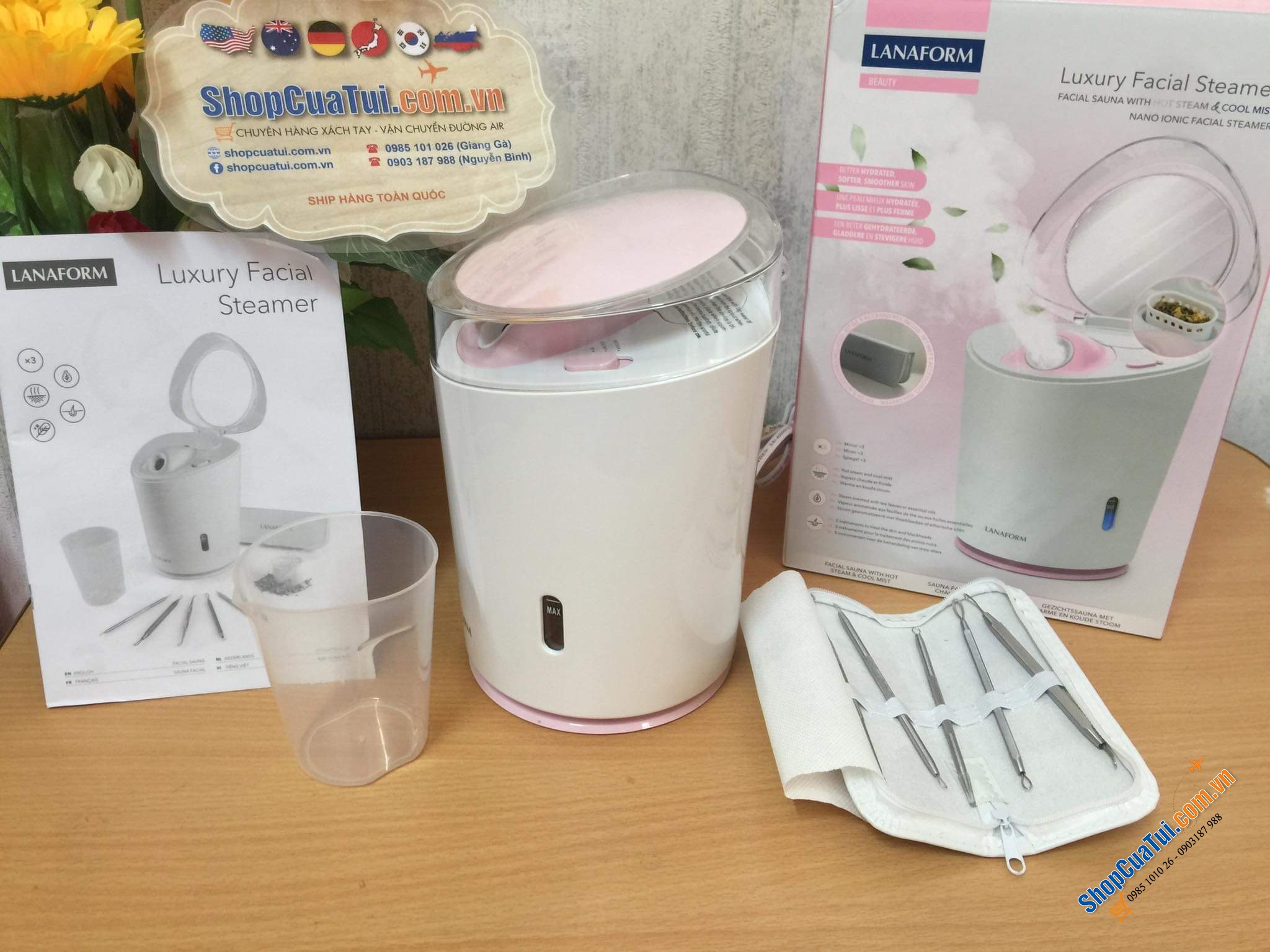 MÁY XÔNG MẶT LANAFORM LUXURY - hãng nổi tiếng của Bỉ