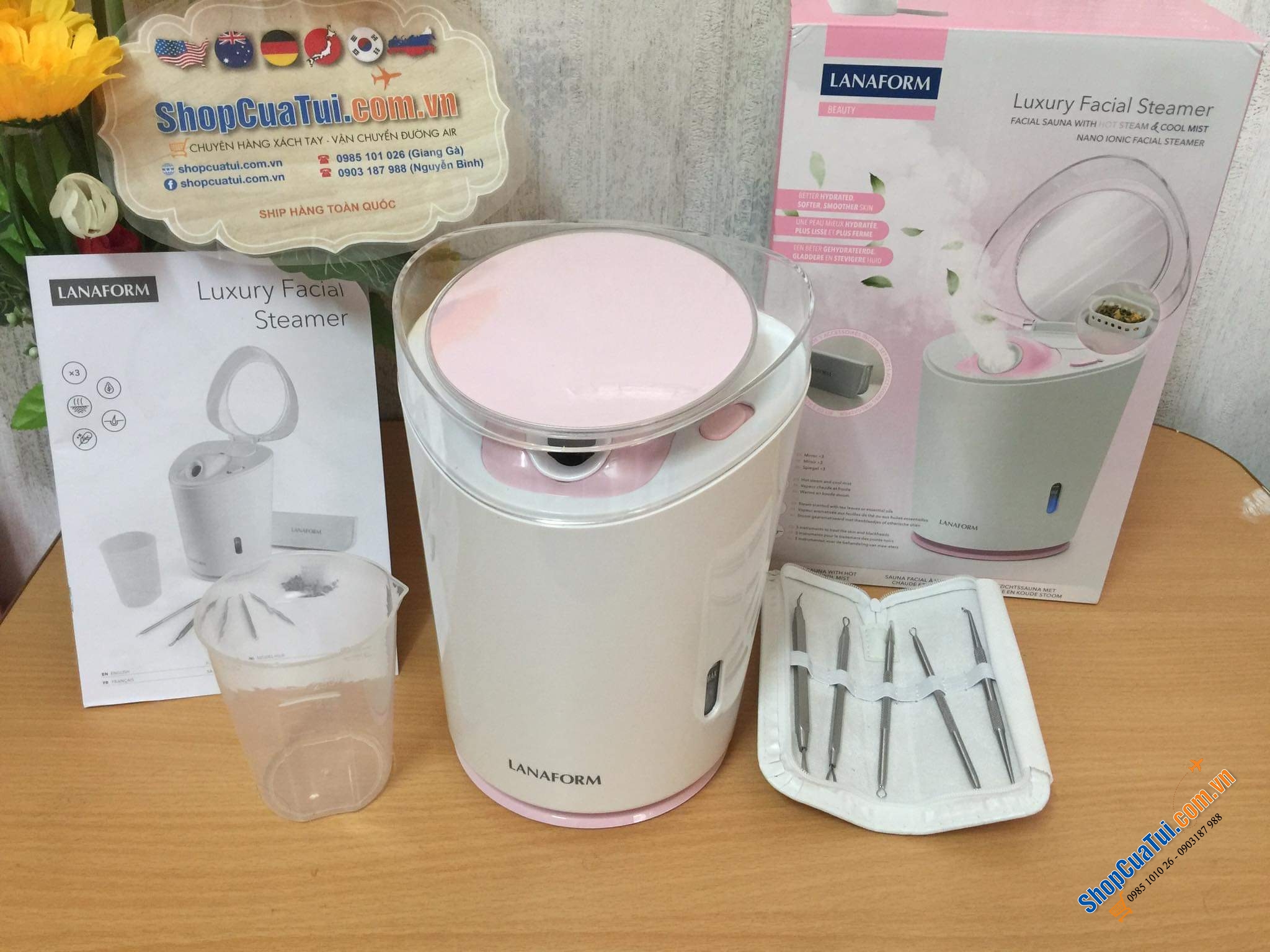 MÁY XÔNG MẶT LANAFORM LUXURY - hãng nổi tiếng của Bỉ