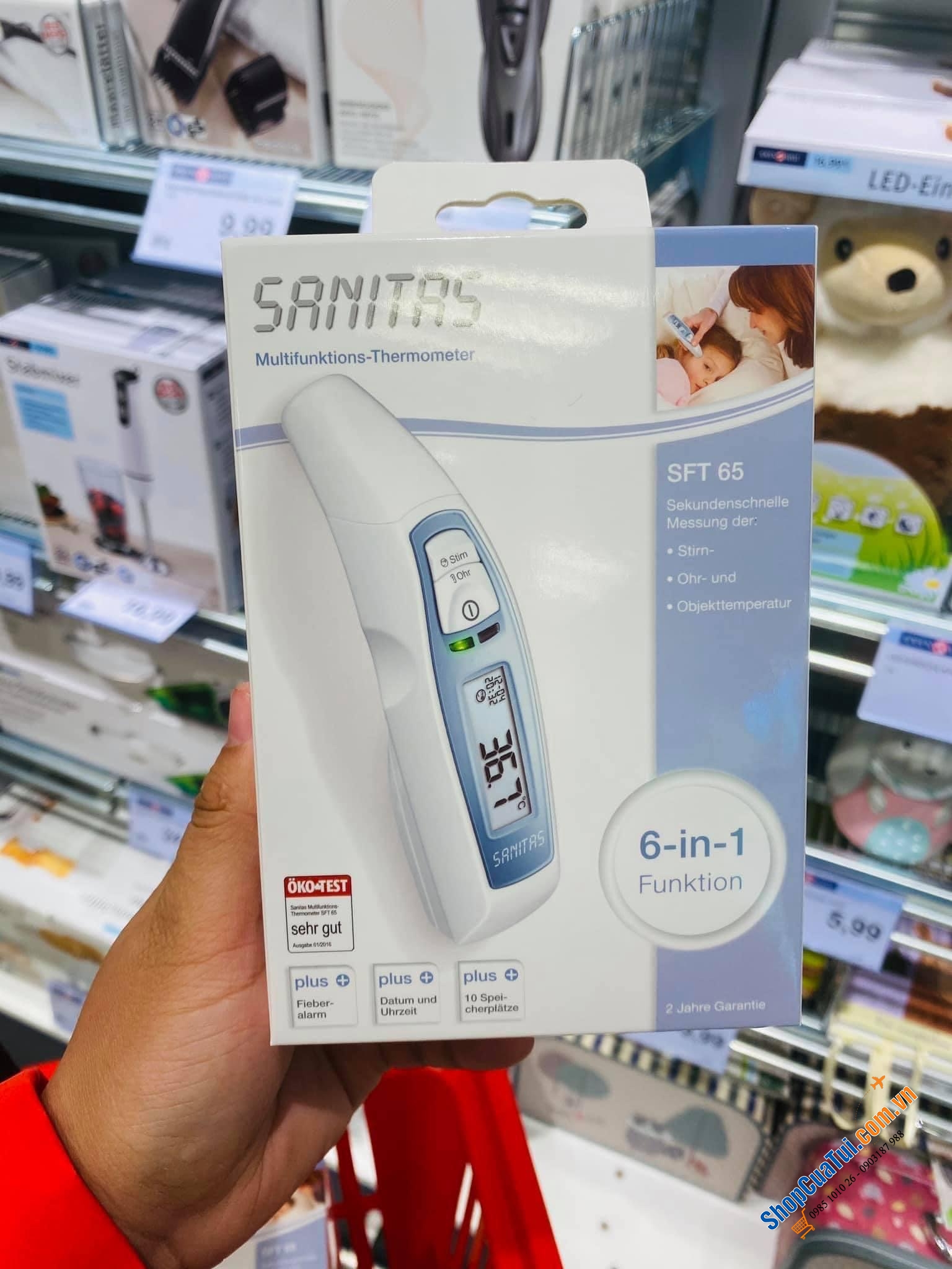 MÁY ĐO NHIỆT ĐỘ SANITAS SFT 65 6in1.