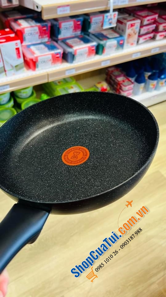SET 2 CHẢO TEFAL BLACK STONE 24-28 CM  - hàng MADE IN FRANCE - cực bền - dòng cao cấp của Tefal.