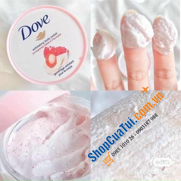 Tẩy da chết Body DOVE ĐỨC 225ml - giúp làn da sáng, mịn màng mềm mại, dưỡng ẩm tự nhiên nhưng không gây nhờn, cho một làn da mượt mà…