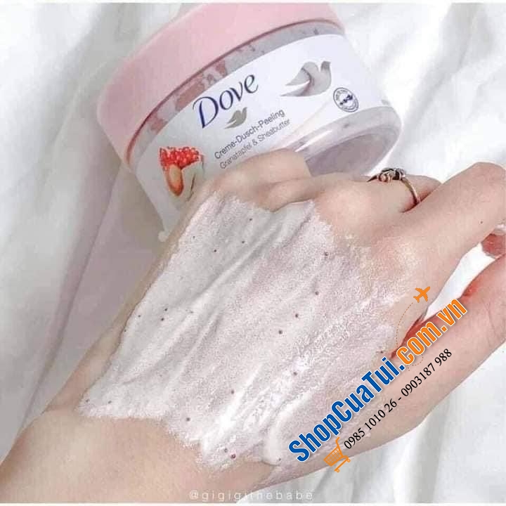 Tẩy da chết Body DOVE ĐỨC 225ml - giúp làn da sáng, mịn màng mềm mại, dưỡng ẩm tự nhiên nhưng không gây nhờn, cho một làn da mượt mà…