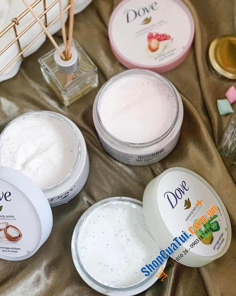 Tẩy da chết Body DOVE ĐỨC 225ml - giúp làn da sáng, mịn màng mềm mại, dưỡng ẩm tự nhiên nhưng không gây nhờn, cho một làn da mượt mà…