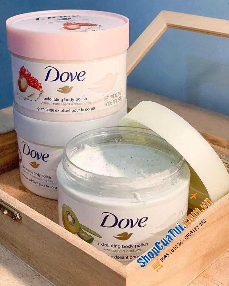 Tẩy da chết Body DOVE ĐỨC 225ml - giúp làn da sáng, mịn màng mềm mại, dưỡng ẩm tự nhiên nhưng không gây nhờn, cho một làn da mượt mà…