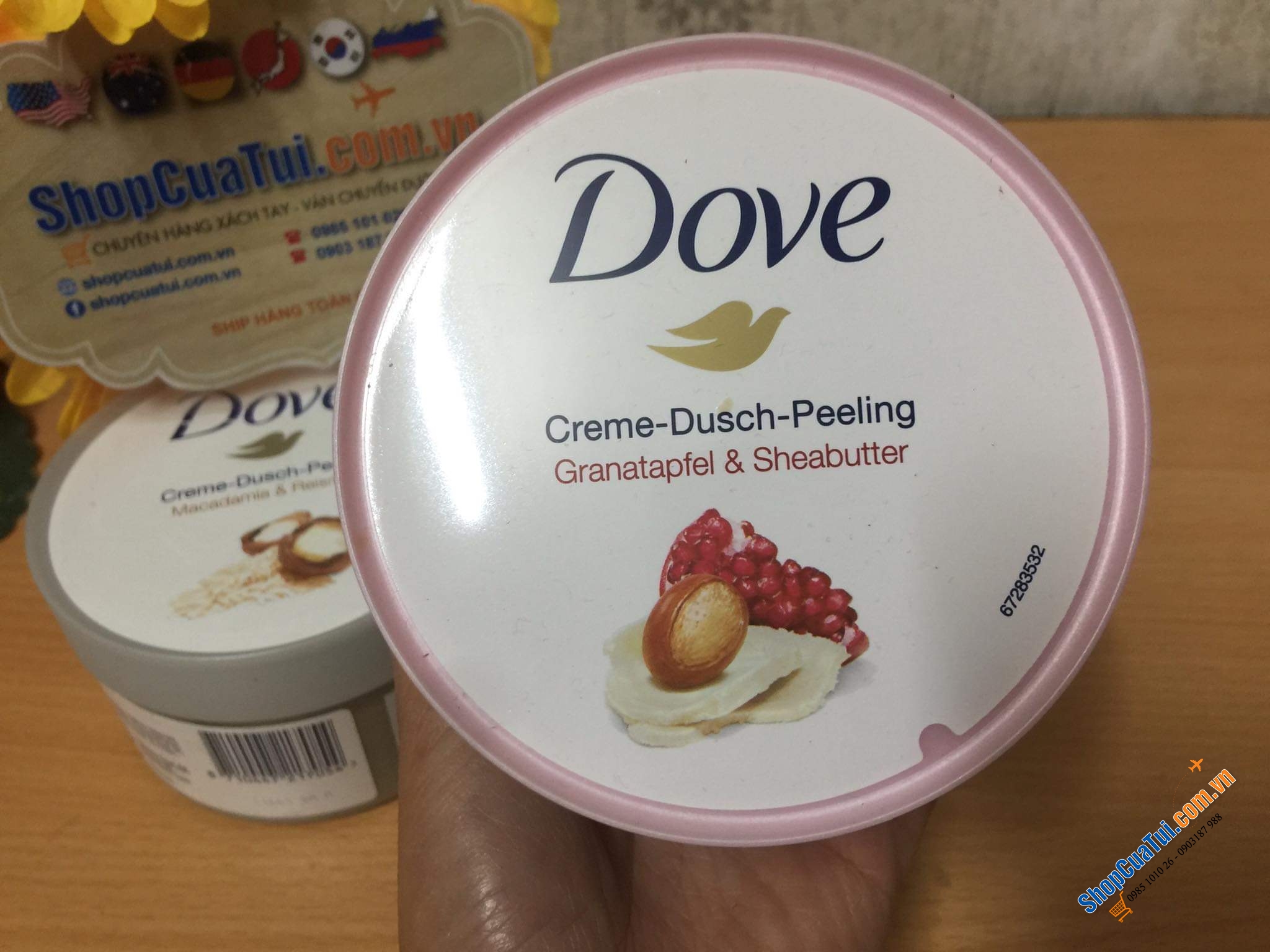 Tẩy da chết Body DOVE ĐỨC 225ml - giúp làn da sáng, mịn màng mềm mại, dưỡng ẩm tự nhiên nhưng không gây nhờn, cho một làn da mượt mà…