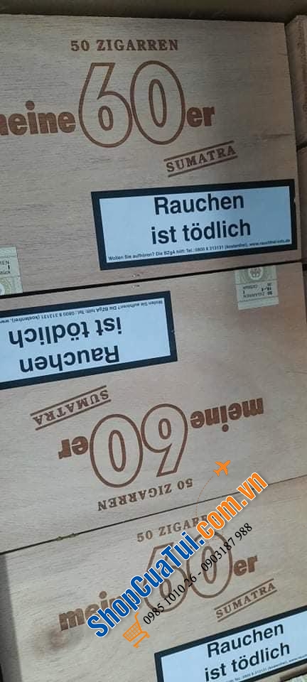 XÌ GÀ Meine 60er Sumatra - Hộp gỗ 50 điếu, HÚT THƠM HAY BIẾU CŨNG RẤT SANG CHẢNH, GIÁ LẠI MỀM MẠI VÔ CÙNG