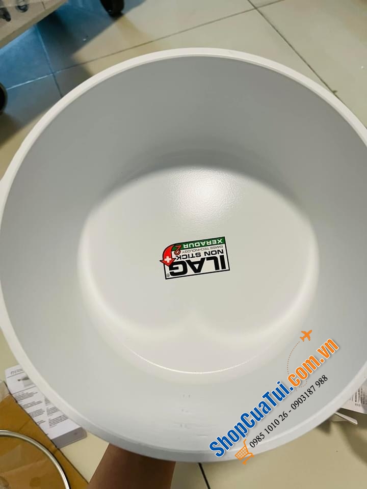 Nồi Enesto 24cm dung tích 4 lít phủ chống dính ILAG bền và siêu an toàn.