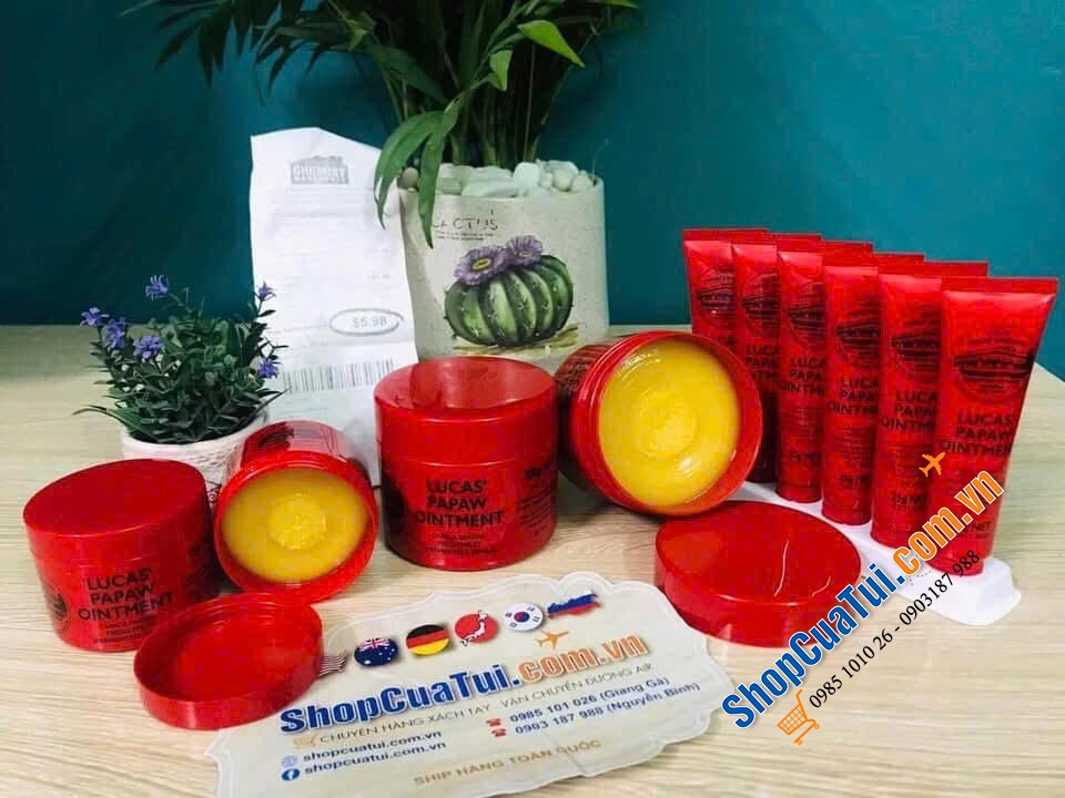 Kem đa năng Lucas Papaw Ointment 75g đu đủ của Úc - Làm giảm các triệu chứng viêm da, dị ứng ngoài da, mẩn ngứa hay bị phát ban, làm đẹp, dưỡng ẩm...