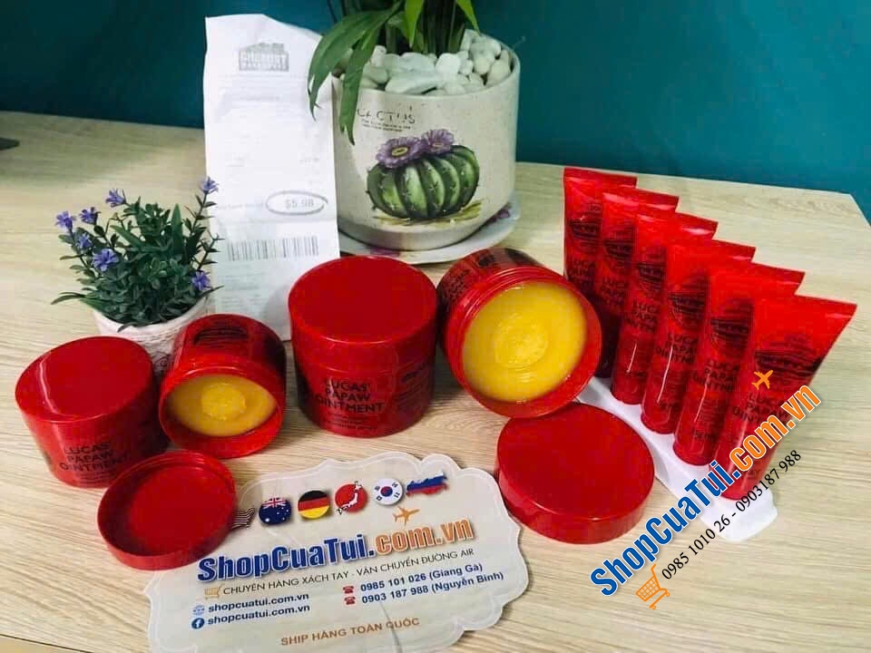 Kem đa năng Lucas Papaw Ointment 75g đu đủ của Úc - Làm giảm các triệu chứng viêm da, dị ứng ngoài da, mẩn ngứa hay bị phát ban, làm đẹp, dưỡng ẩm...