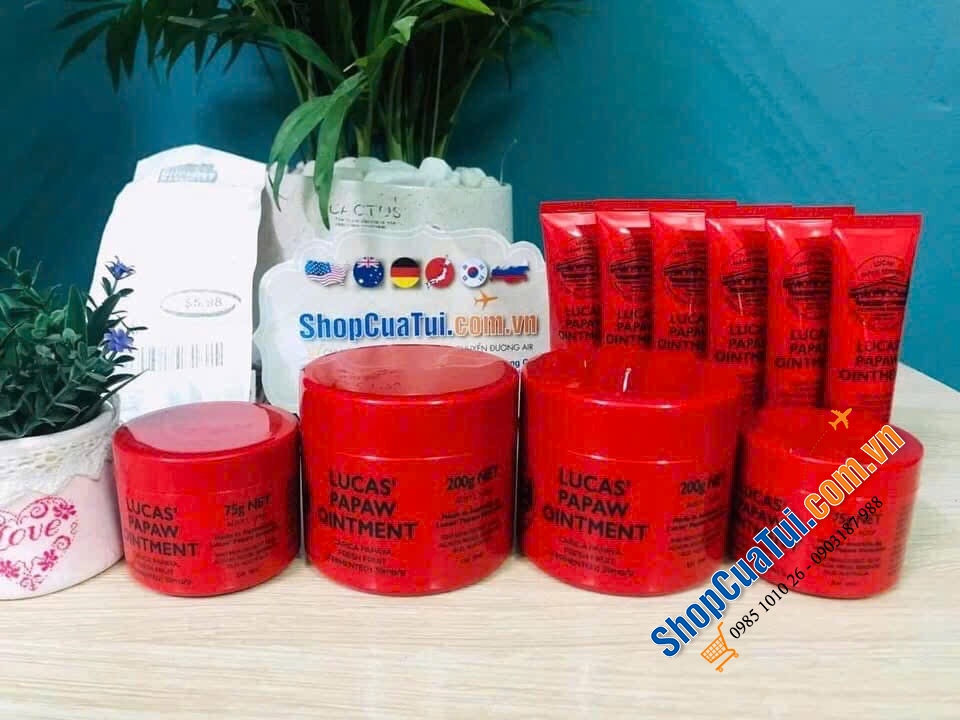 Kem đa năng Lucas Papaw Ointment 75g đu đủ của Úc - Làm giảm các triệu chứng viêm da, dị ứng ngoài da, mẩn ngứa hay bị phát ban, làm đẹp, dưỡng ẩm...