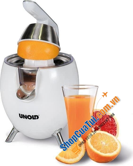 Vắt cam cần đẩy Unold siêu khoẻ nằm trong thiết kế hình trứng siêu gọn đẹp, động cơ 300W mạnh mẽ