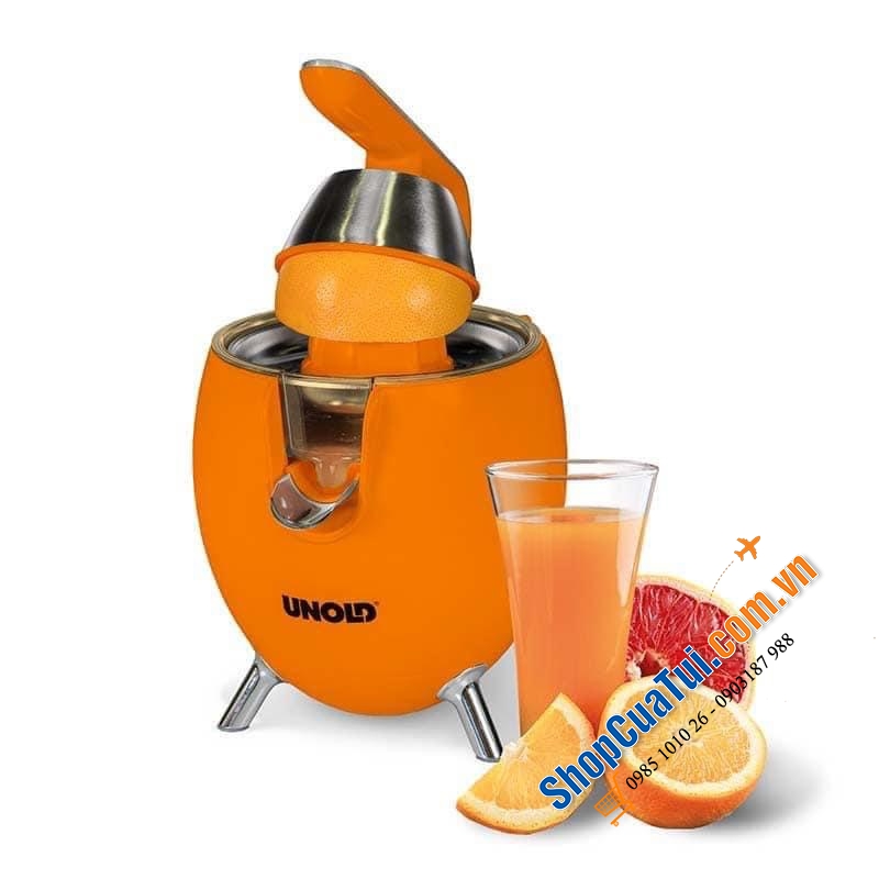 Vắt cam cần đẩy Unold siêu khoẻ nằm trong thiết kế hình trứng siêu gọn đẹp, động cơ 300W mạnh mẽ