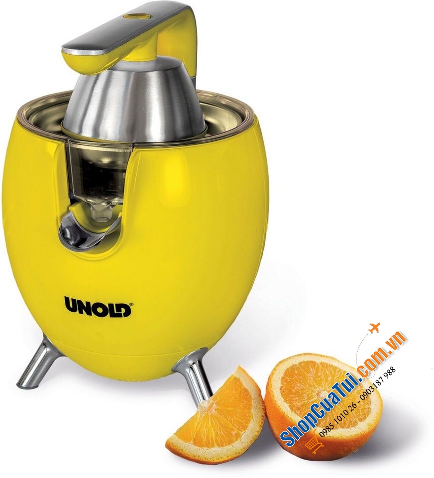 Vắt cam cần đẩy Unold siêu khoẻ nằm trong thiết kế hình trứng siêu gọn đẹp, động cơ 300W mạnh mẽ