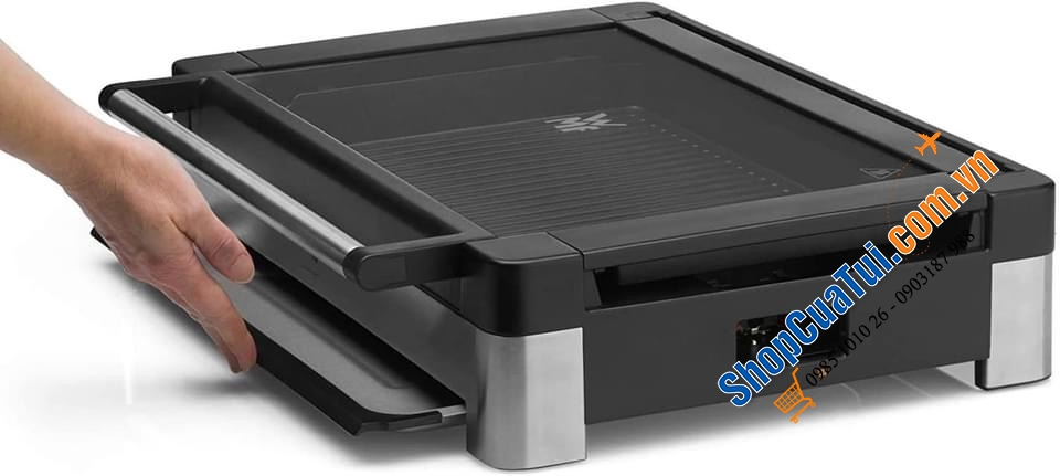 Bếp nướng WMF Lono 415430011 có nắp kính, lên tới 5 mức nhiệt độ khi nướng