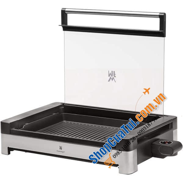 Bếp nướng WMF Lono 415430011 có nắp kính, lên tới 5 mức nhiệt độ khi nướng