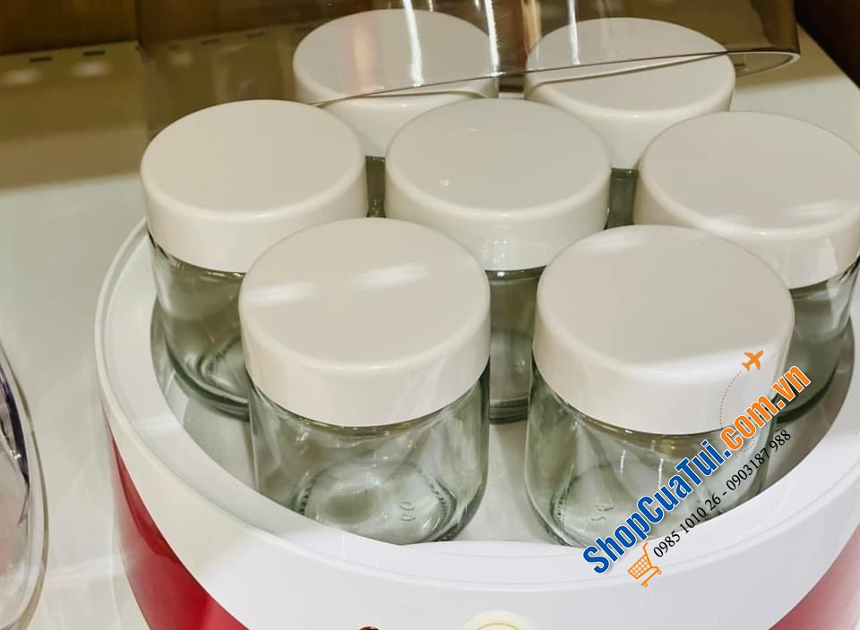 MÁY SỮA CHUA 7 LY MOULINEX - bao gồm 7 hộp thủy tinh, mỗi hộp 160 ml cho bạn những ly sữa chua tự làm thơm ngon, đơn giản
