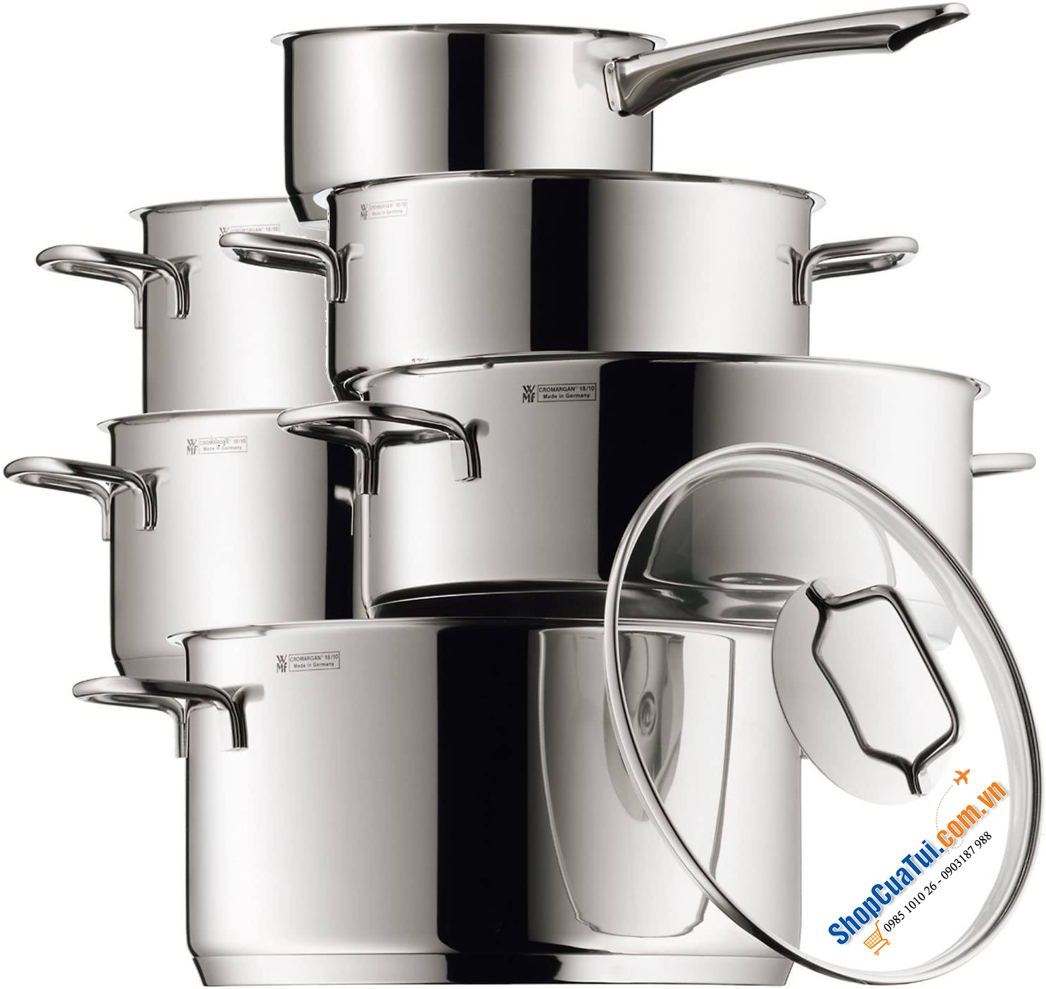 BỘ NỒI ĐỨC WMF ASTORIA TOPFSET 6 MÓN SIÊU ĐẸP - đáng để đầu tư lâu dài